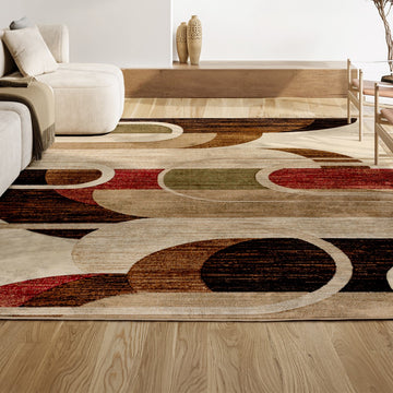 Tamara Retro Abstract Arches Area Rug